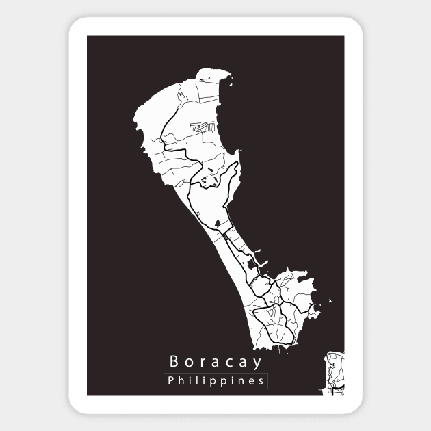 Boracay Philippines Island Map Sticker by Robin-Niemczyk